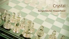  Presentation with board game - Audience pleasing PPT theme consisting of chess board ready backdrop and a soft green colored foreground