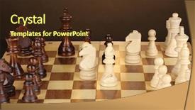  Presentation with chess board - PPT theme enhanced with chess board with chess pieces background and a wine colored foreground