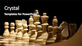 Presentation with chess pieces - Theme enhanced with chess board with chess pieces background and a black colored foreground