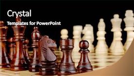  Presentation with chess pieces - Audience pleasing PPT layouts consisting of chess board with chess pieces backdrop and a black colored foreground