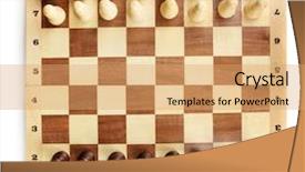  Presentation with chess board - Amazing PPT theme having chess board with chess pieces isolated on white backdrop and a coral colored foreground