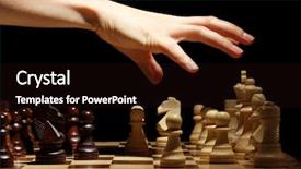  Presentation with chess board - Theme having chess board with chess pieces background and a  colored foreground