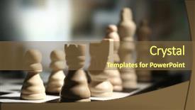  Presentation with chess pieces - Audience pleasing PPT theme consisting of chess board with chess pieces backdrop and a  colored foreground