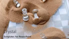  Presentation with chess pieces - Slide deck enhanced with chess-board-with-chess-pieces and a coral colored foreground