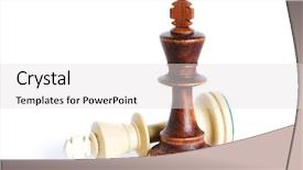  Presentation with chess pieces - Cool new presentation theme with chess figure isolated backdrop and a light gray colored foreground