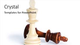  Presentation with chess pieces - Slides enhanced with stari dvor old palace front view and main entrance belgrade background and a wine colored foreground