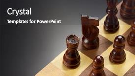  Presentation with chess board - PPT layouts enhanced with figures and board at black background and a dark gray colored foreground