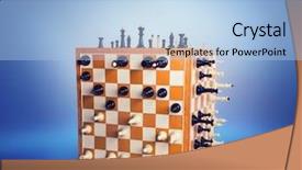  Presentation with chess - Slides having chess figures on the boards background and a  colored foreground