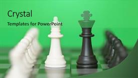  Presentation with chess - Slide set enhanced with chess game and green background background and a seafoam green colored foreground