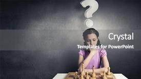  Presentation with mind - Colorful slide deck enhanced with chess game for clever mind backdrop and a gray colored foreground