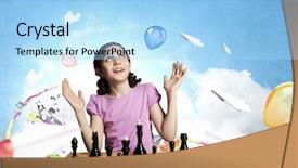  Presentation with mind - Amazing presentation having chess game for clever mind backdrop and a light blue colored foreground