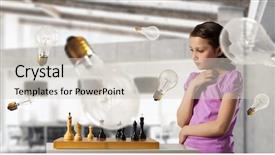  Presentation with mind - PPT layouts having chess game for clever mind mixed media background and a soft green colored foreground