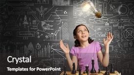  Presentation with mind - Slides having chess game for clever mind background and a dark gray colored foreground