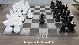  Presentation with play area - Presentation having chess-kit-giant-chess-game background and a gray colored foreground