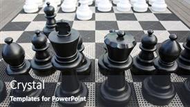  Presentation with play area - Theme consisting of chess-kit-giant-chess-game background and a dark gray colored foreground