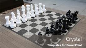  Presentation with play area - Theme enhanced with chess-kit-giant-chess-game background and a gray colored foreground