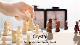  Presentation with chess - Cool new theme with chess on light blurred background backdrop and a lemonade colored foreground