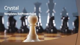  Presentation with chess - Amazing PPT theme having chess piece isolated on white backdrop and a ocean colored foreground