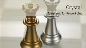  Presentation with queen chess - Audience pleasing PPT layouts consisting of chess-piece-queen backdrop and a mint green colored foreground