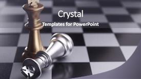  Presentation with kings - Beautiful slides featuring chess pieces - stock image close up backdrop and a dark gray colored foreground