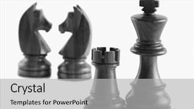  Presentation with chess pieces - Theme featuring chess pieces against a white background and a  colored foreground