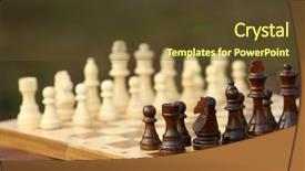  Presentation with board game - Theme consisting of chess pieces and game board background and a  colored foreground