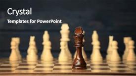  Presentation with board game - Beautiful slides featuring chess pieces and game board backdrop and a wine colored foreground