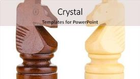  Presentation with chess pieces - Slide deck with chess pieces isolated on white background and a coral colored foreground