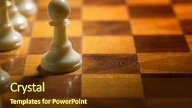  Presentation with chess pieces - Slide deck enhanced with chess pieces on chess board background and a tawny brown colored foreground