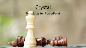  Presentation with chess board - Beautiful theme featuring chess pieces on light backdrop and a mint green colored foreground