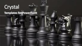 Presentation with chess board - PPT layouts enhanced with chess pieces on the board background and a dark gray colored foreground