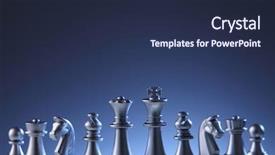  Presentation with chess pieces - Beautiful slide set featuring chess pieces on the chess backdrop and a navy blue colored foreground