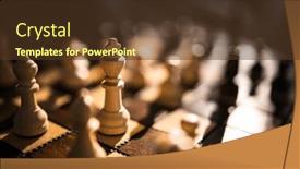  Presentation with chess pieces - Slide deck featuring chess-pieces-on-the-chessboard background and a  colored foreground