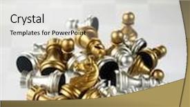  Presentation with chess board - Audience pleasing slide set consisting of chess pieces on the glass chess board backdrop and a light gray colored foreground