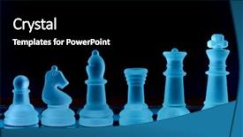  Presentation with chess pieces - Slide set enhanced with chess pieces background and a black colored foreground