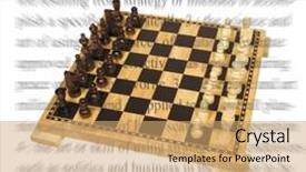  Presentation with strategy - Audience pleasing slide set consisting of policies procedures - chess with a strategy theme backdrop and a coral colored foreground