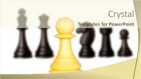  Presentation with background - Slides enhanced with chessmen-isolated-on-a-white background and a cream colored foreground