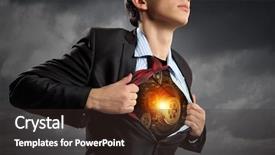  Presentation with acting - PPT theme featuring chest acting like super background and a tawny brown colored foreground