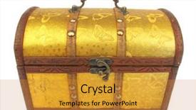  Presentation with treasure chest - Presentation theme enhanced with chest case trunk with mystery background and a gold colored foreground