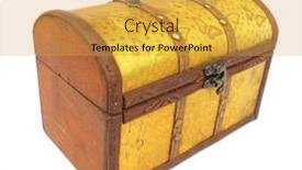  Presentation with mystery - PPT theme enhanced with chest case trunk with mystery inside background and a yellow colored foreground