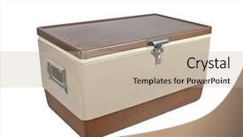  Presentation with 1970 - Slide deck having chest cooler from the 1970 background and a mint green colored foreground