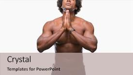  Presentation with mom praying hands - Amazing presentation having chest god - afro american shirtless man showing backdrop and a coral colored foreground