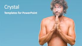  Presentation with mom praying hands - Slides enhanced with chest god - handsome hispanic model man sexy background and a  colored foreground