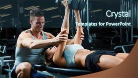  Presentation with x press pearl ship - Colorful slide deck enhanced with chest heaviness - bench press workout backdrop and a ocean colored foreground