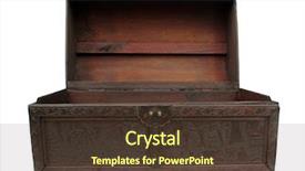  Presentation with treasure chest - Audience pleasing PPT theme consisting of chest old wooden case trunk backdrop and a tawny brown colored foreground