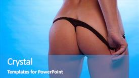  Presentation with black woman - Cool new presentation theme with chest piece - close up sexy woman ass backdrop and a teal colored foreground