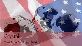  Presentation with methods to protect against unwanted precnancy in m - Amazing PPT theme having chest protector with sports helmet backdrop and a violet colored foreground