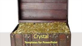  Presentation with white gold - Beautiful slides featuring chest trunk wooden gold isolated backdrop and a tawny brown colored foreground