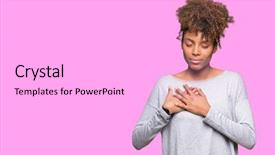  Presentation with heart health - Amazing theme having chest with closed eyes backdrop and a lavender colored foreground