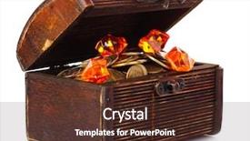  Presentation with gems - Audience pleasing slides consisting of chest with gems and coins backdrop and a  colored foreground